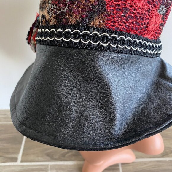 One Of A Kind Hand Made Mixed Media Bucket Hat New - Picture 6 of 13